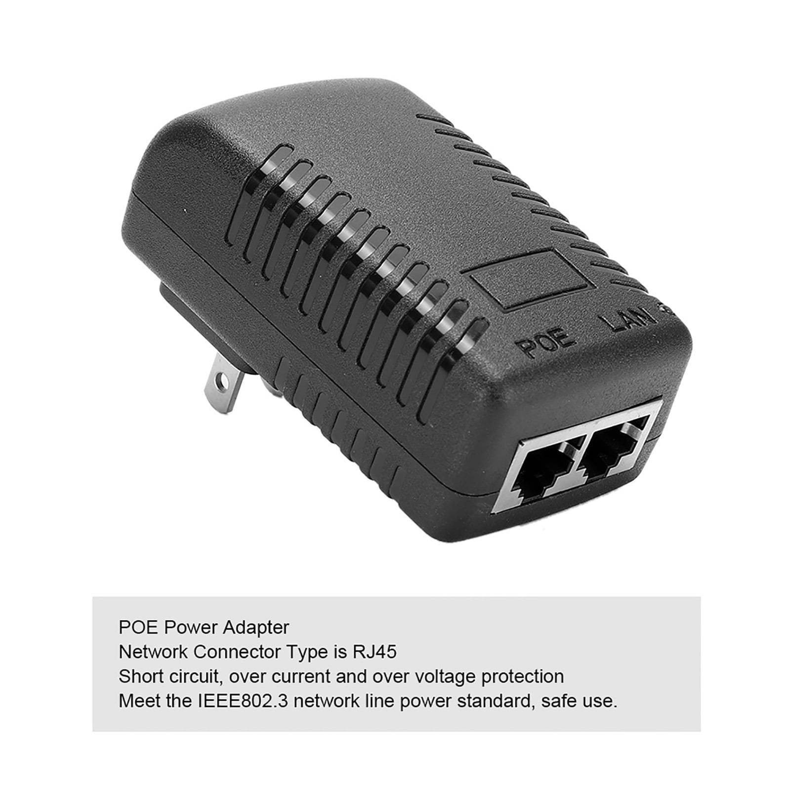 Poe Power Supply DC 48V 0.5A Power Supply 24W POE Adapter Plug 100240V