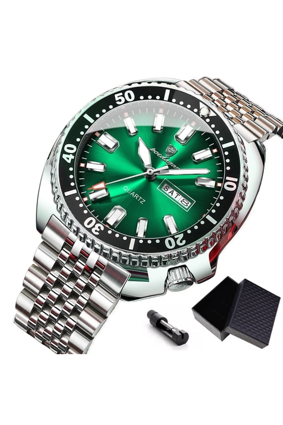 Business Men Watch Date Week Waterproof Luminous Luxury Man Wristwatch Sports Stainless Steel Men's Quartz Watches Male