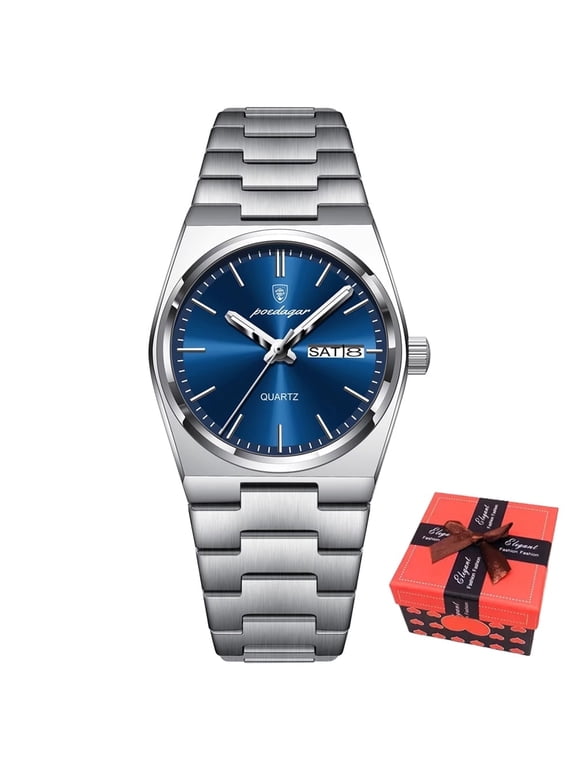 Elegant Watches For Women Waterproof Luminous Date Week Ladies Watch Quartz Stainless Steel Woman's Fashion Wristwatch