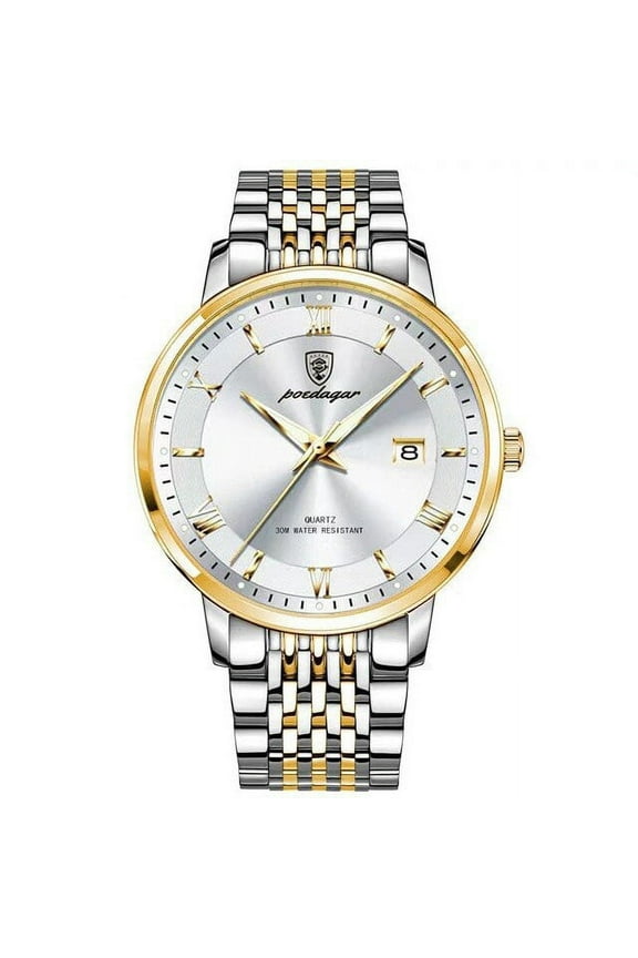 Fashion Casual Mens Watches Luxury Leather Blue Watch Male Sport Wristwatch Waterproof Quartz Watch - Quartz Wristwatches