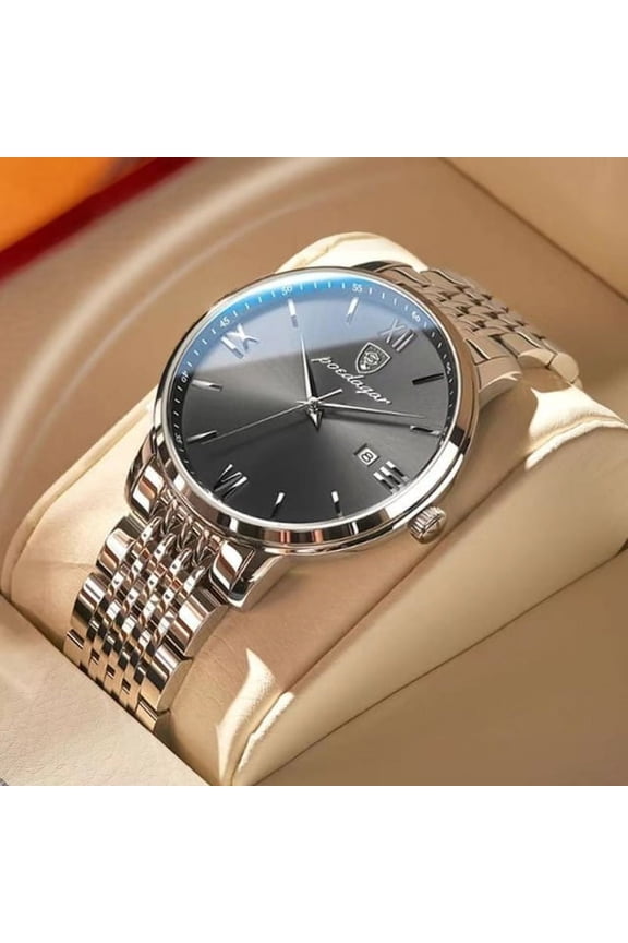 Luxury Men Watch Waterproof Luminous Stainless Steel Watches Sport Quartz Watch Mens Date Business Wristwatch - Quartz Wristwatches