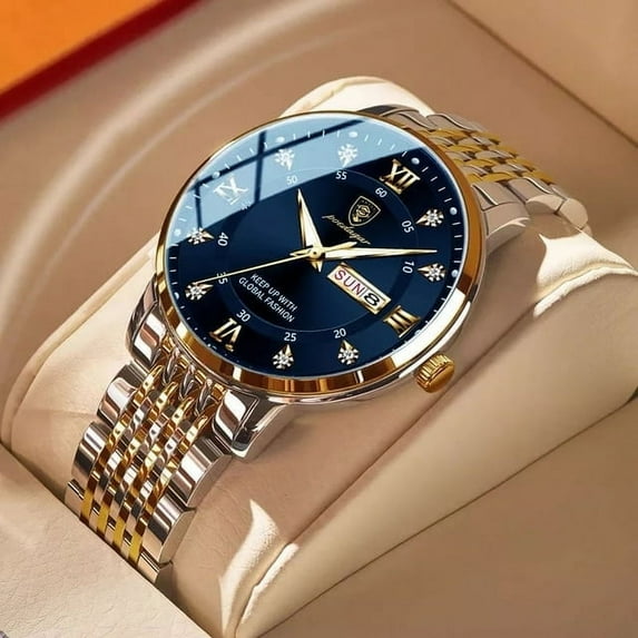 Poedagar Luxury Men Watch Waterproof Luminous Stainless Steel Watches Sport Quartz Watch Mens Date Business Wristwatch - Quartz Wristwatches