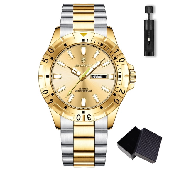 Poedagar Luxury Quartz Man Watch Waterproof Sports Wristwatch Luminous Date Week Male Watches