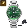 thumbnail image 1 of Poedagar Luxury Waterproof Luminous Date Week Stainless Steel Sport Quartz Men's Wristwatch, 1 of 5