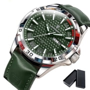 Poedagar Man Wristwatch Waterproof Luminous Date Week Watch For Men Quartz Sport Leather Mens Watch