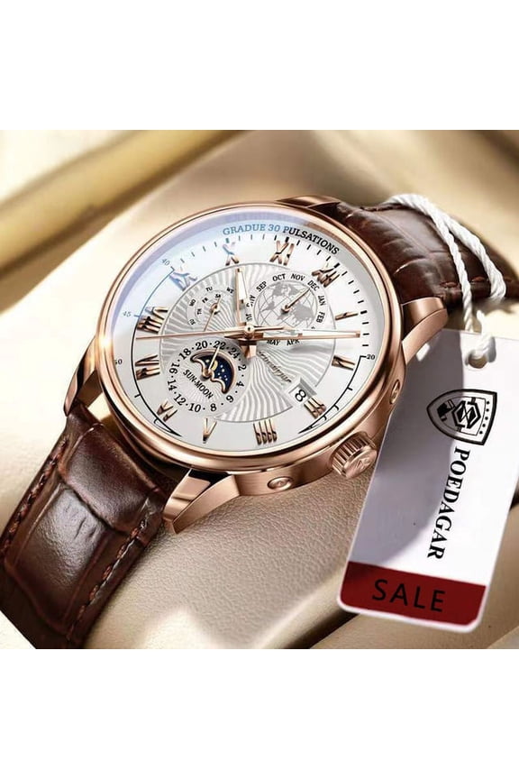 Men Watch 2022 New Fashion Leather Waterproof Luminous Top Brand Luxury Mens Quartz Wristwatch Men Sport Casual Watches - Quartz Wristwatches