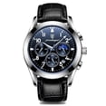 thumbnail image 1 of Poedagar Men Watch Luxury Business Quartz Watches Stainless Stain Strap Sport Chronograph Men's Wristwatch Waterproof Luminous - Quartz Wristwatches, 1 of 7