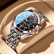 Poedagar Men Watch Luxury Business Quartz Watches Stain Stain Strap Sport Chronograph Men Wristwatch Waterproof Luminous - Quartz Wristwatches