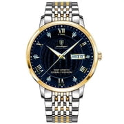 Poedagar Men Watch Luxury Waterproof Luminous Men Stainless Quartz Wristwatch Sport Man Watch Date Week Business Watch - Quartz Wristwatches