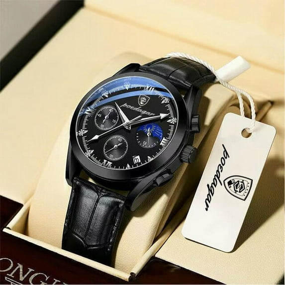 Poedagar Men Watch Sport Chronograph Fashion Date Quartz Wristwatch Top Swiss Brand Luxury Waterproof Luminous Steel Band Watch - Quartz Wristwatches