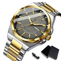 Poedagar Men's Watches Stainless Steel Waterproof Luminous Man Watch Date Week Classic Trendy Quartz Men Wristwatch