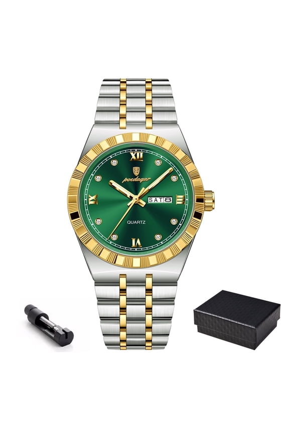 Sport Wrist Watch For Man Waterproof Luminous Dual Calendar Date Men Watch Quartz Stainless Steel Male Watches