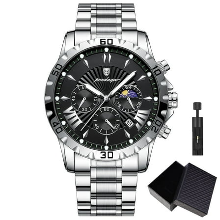Poedagar Watch for Man Luxury Chronograph Men Watch Stainless Steel Quartz Male Watches