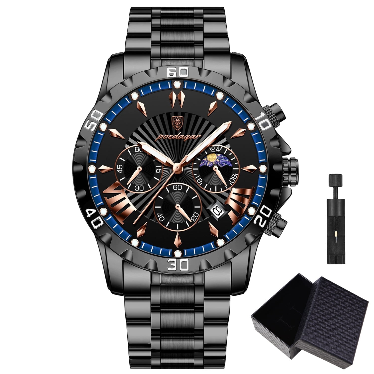 Hampton Low Profile Stainless Steel Mens Watch AX2147