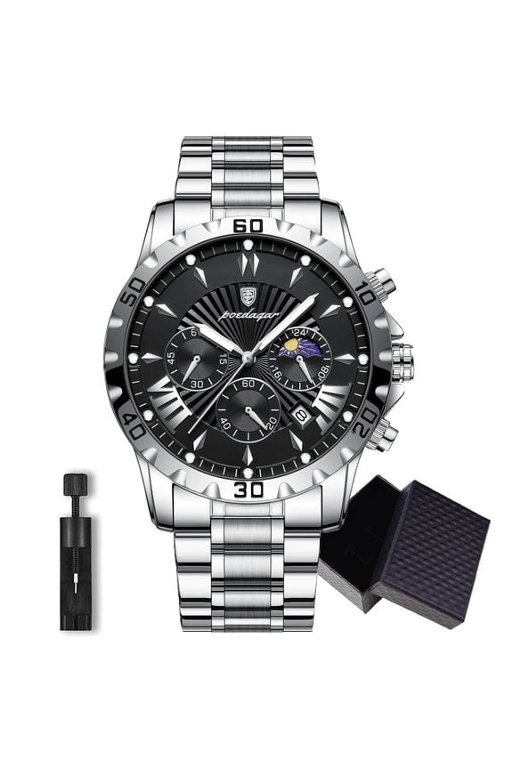 Watch for Man Luxury Chronograph Men Watch Stainless Steel Quartz Male Watches