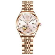 Poedagar Women Watches Fashion Rose Gold Stainless Stain Steel Ladies Watch Waterproof Quarzt Wristwatch Romatic Girlfriend Gift - Quartz Wristwatches