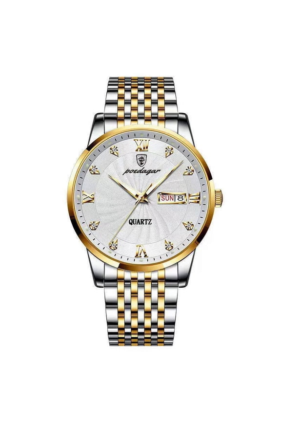 fashion watch men stainless steel top brand luxury waterproof luminous wristwatch mens watches sports Quartz Date