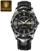 Poedagar luxury high quality watches for men sport quartz leather man watch waterproof luminous date Week Mens Watch male Reloj