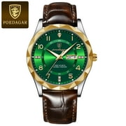 Poedagar luxury high quality watches for men sport quartz leather man watch waterproof luminous date Week Mens Watch male Reloj