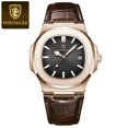 thumbnail image 1 of Poedagar luxury man wristwatch business stainless steel quartz men watch waterproof luminous date Square men's watches clock box, 1 of 20