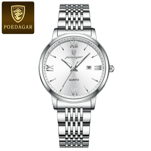Poedagar luxury watch for woman elegant waterproof luminous date quartz ladies wristwatch gold stainless steel Women watches box