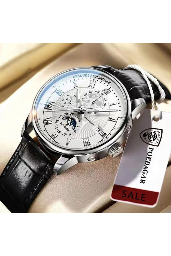 men watch new fashion leather waterproof luminous top brand luxury mens quartz wristwatch men sport casual watches