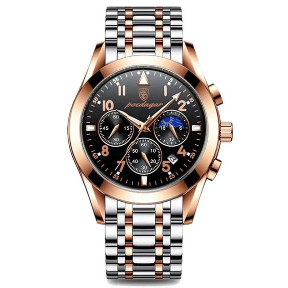 Poedagar men watches new fashion leather waterproof luminous top brand luxury mens quartz wristwatch Relogio Masculino