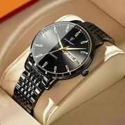Poedagar top brand Luxury men watch waterproof luminous stainless steel watches sport quartz clock mens date business wristwatch