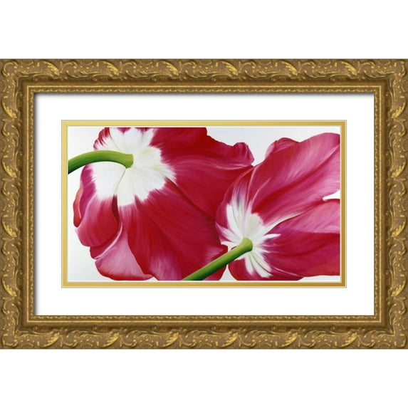 Poelstra-Holzhaus, Yvonne 14x10 Gold Ornate Wood Framed with Double Matting Museum Art Print Titled - Tulipa