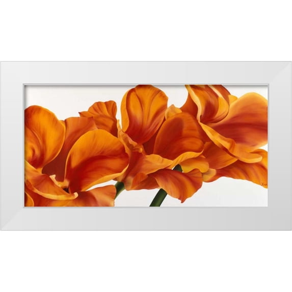 Poelstra-Holzhaus, Yvonne 14x9 White Modern Wood Framed Museum Art Print Titled - Fancy Flower II