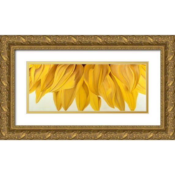 Poelstra-Holzhaus, Yvonne 32x15 Gold Ornate Wood Framed with Double Matting Museum Art Print Titled - Sunny Yellow