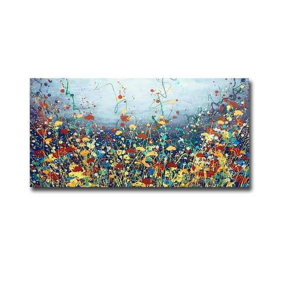Poem Flower by Daniel Lager Premium Gallery-Wrapped Canvas Giclee Art - Ready to Hang, 12 x 24 in.