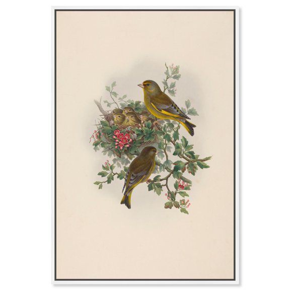 Poem of New Life Canvas Print Botanical Art by Art Remedy, White Frame, 24 x 36