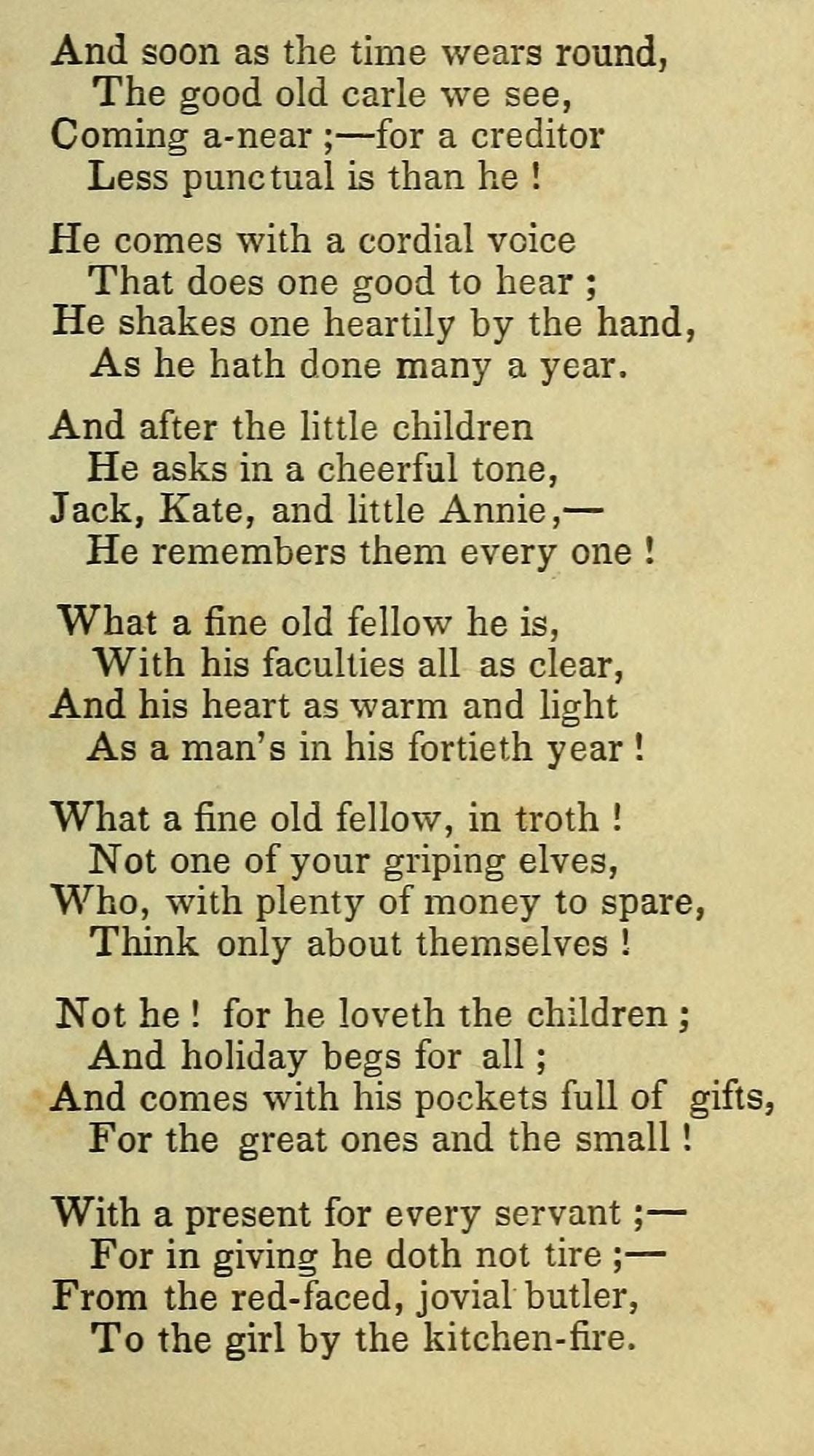 Poems 1844 Old Christmas 2 Canvas Art - Mary Howitt (18 x 24)