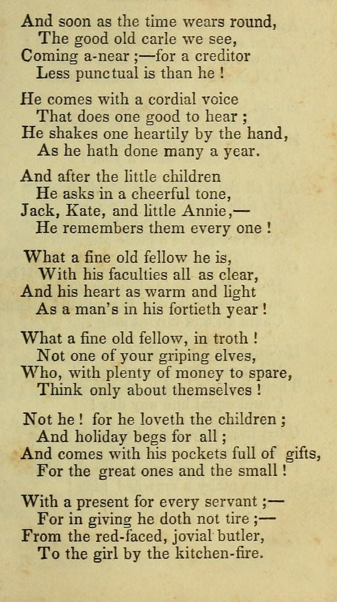 Poems 1844 Old Christmas 2 Canvas Art - Mary Howitt (24 x 36)