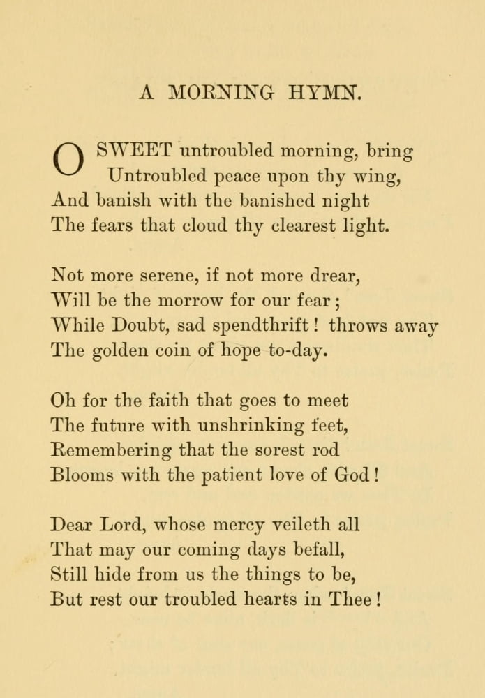 Poems 1889 A morning hymn Canvas Art - Harriet-1917) McEwen Kimball (24 x 36)
