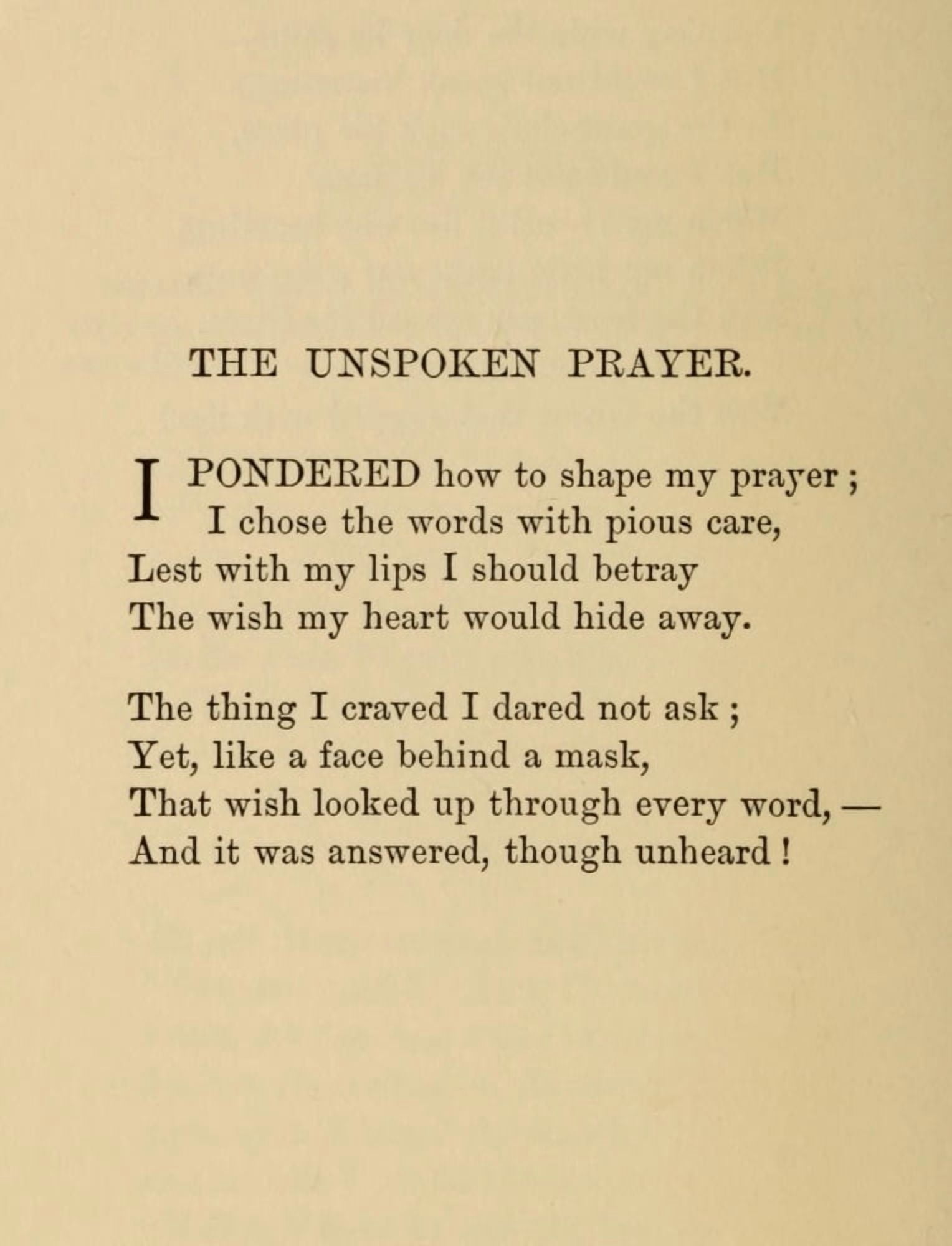 Poems 1889 The Silent Prayer Canvas Art - Harriet-1917) McEwen Kimball (18 x 24)