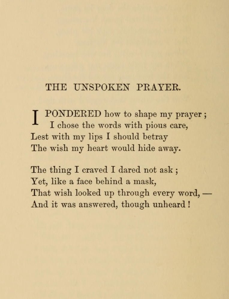 Poems 1889 The Silent Prayer Canvas Art - Harriet-1917) McEwen Kimball (24 x 36)