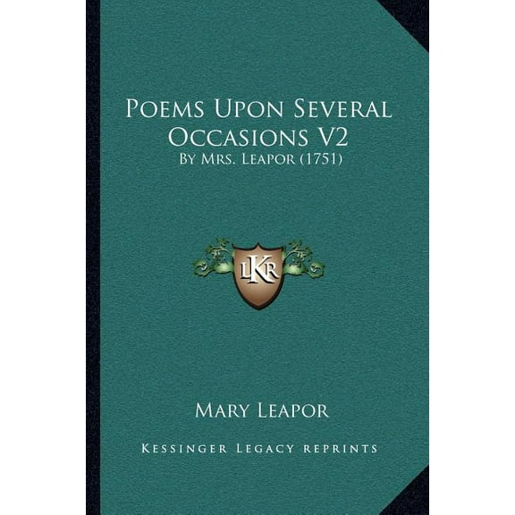 Poems Upon Several Occasions V2: By Mrs. Leapor (1751) (Paperback)