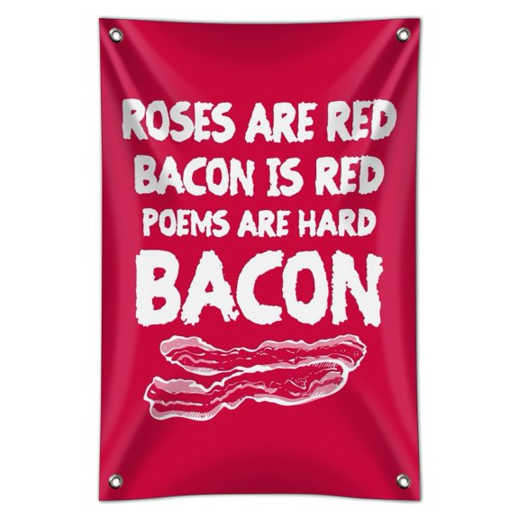 Poems are Hard Bacon Home Business Office Sign