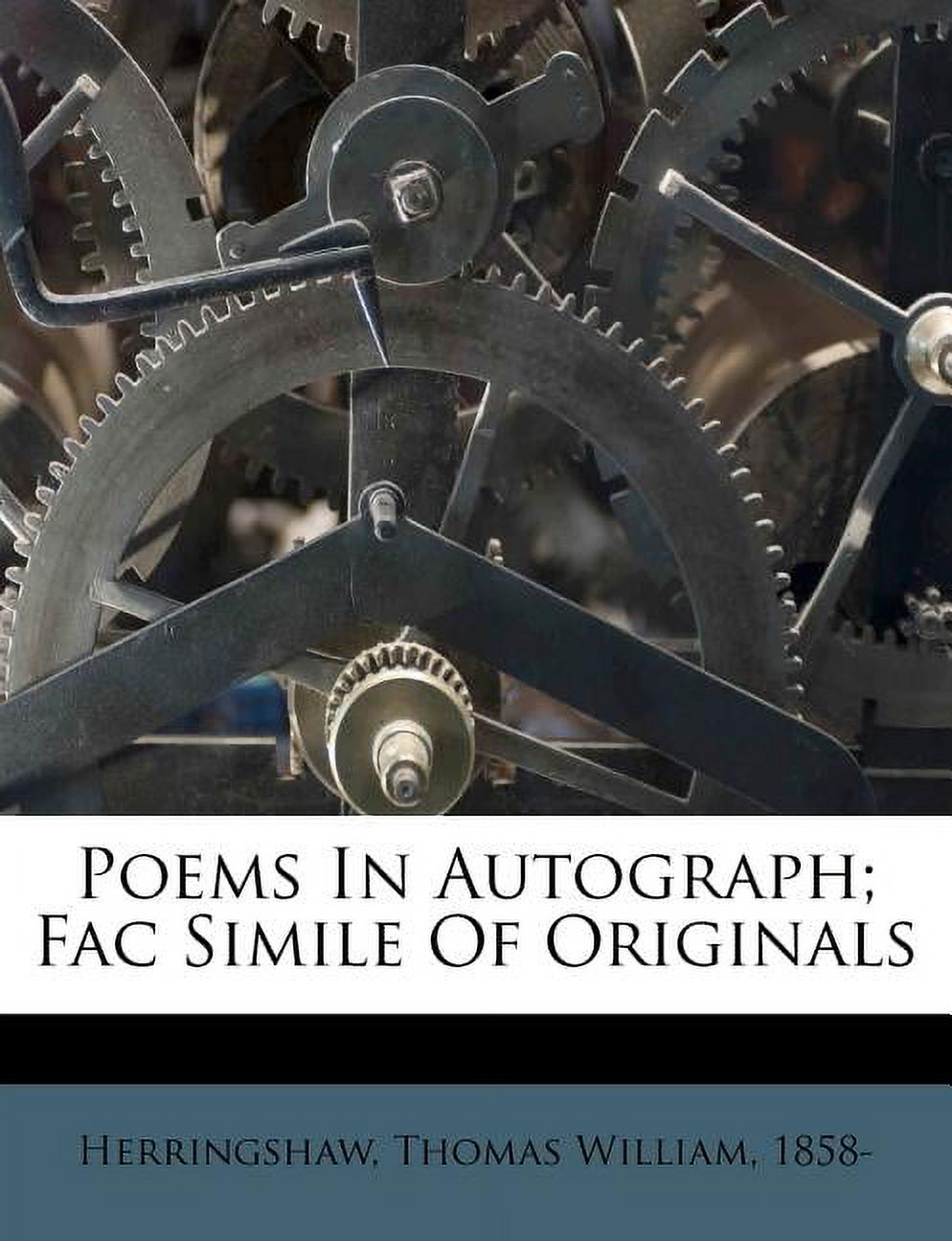 Poems in Autograph; Fac Simile of Originals - Walmart.com