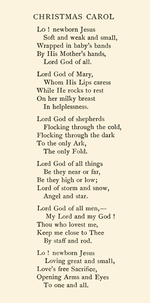 Poems of Christina Rossetti 1904 Lo Newborn Jesus Canvas Art - Christina Rossetti (18 x 24)