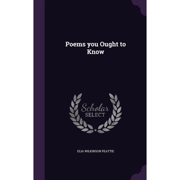 Poems you Ought to Know (Hardcover)