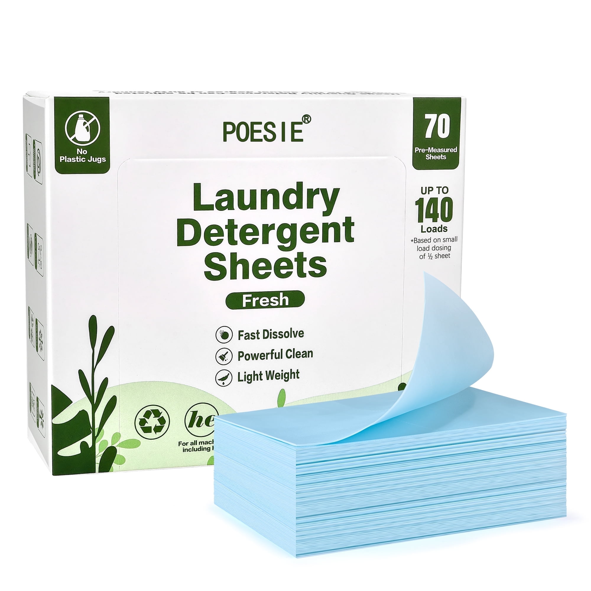 Poesie Laundry Detergent Sheets Fresh Effective No