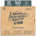 thumbnail image 1 of Poesie Laundry Detergent Sheets, Fresh Linen Scent, High Efficiency, 160 Count, 1 Pack, 1 of 10