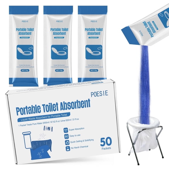 Poesie Portable Toilet Absorbent Urine Powder Liquid Waste Gel for Portable Absorbent 50packs