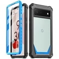 thumbnail image 1 of Poetic Guardian Case for Google Pixel 6, Clear Case with Built-in Screen Protector,  Blue/Clear, 1 of 6