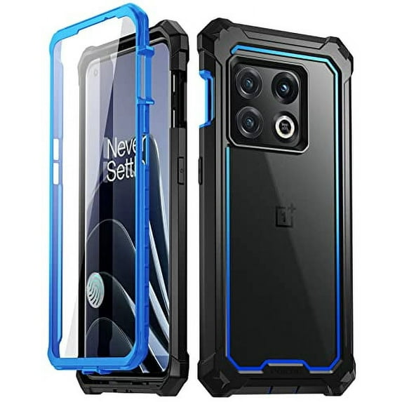 Poetic Guardian Case for OnePlus 10 Pro, Clear Case with Built-in Screen Protector, Blue