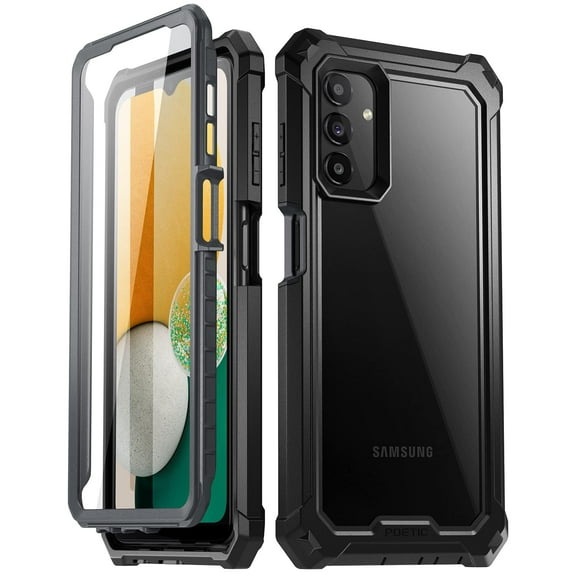 Poetic Guardian Case for Samsung Galaxy A13 5G, Clear Case with Built-in Screen Protector, Black/Clear