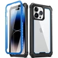 thumbnail image 1 of Poetic Guardian Case for iPhone 14 Pro Max, Clear Case with Built-in Screen Protector, Blue/ Clear, 1 of 6